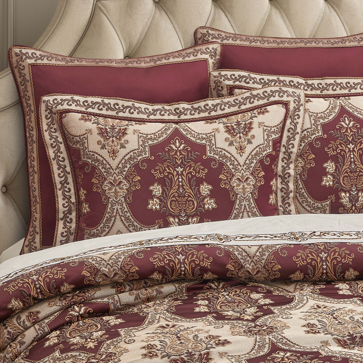 Phyllis Bordeaux 4 Piece Comforter Set Comforter Sets By J. Queen New York