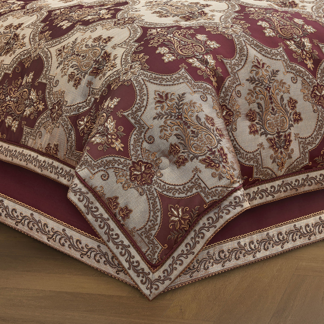 Phyllis Bordeaux 4 Piece Comforter Set Comforter Sets By J. Queen New York
