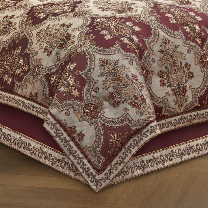 Phyllis Bordeaux 4 Piece Comforter Set Comforter Sets By J. Queen New York