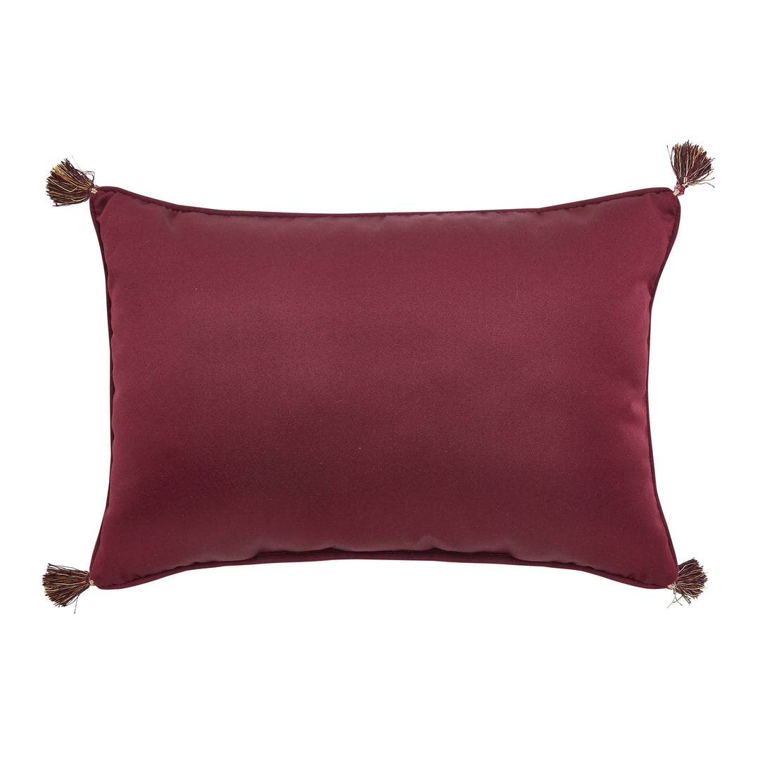 Phyllis Bordeaux Boudoir Decorative Throw Pillow 21" x 14" Throw Pillows By J. Queen New York