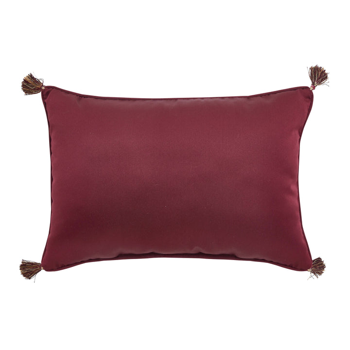 Phyllis Bordeaux Boudoir Decorative Throw Pillow 21" x 14" Throw Pillows By J. Queen New York