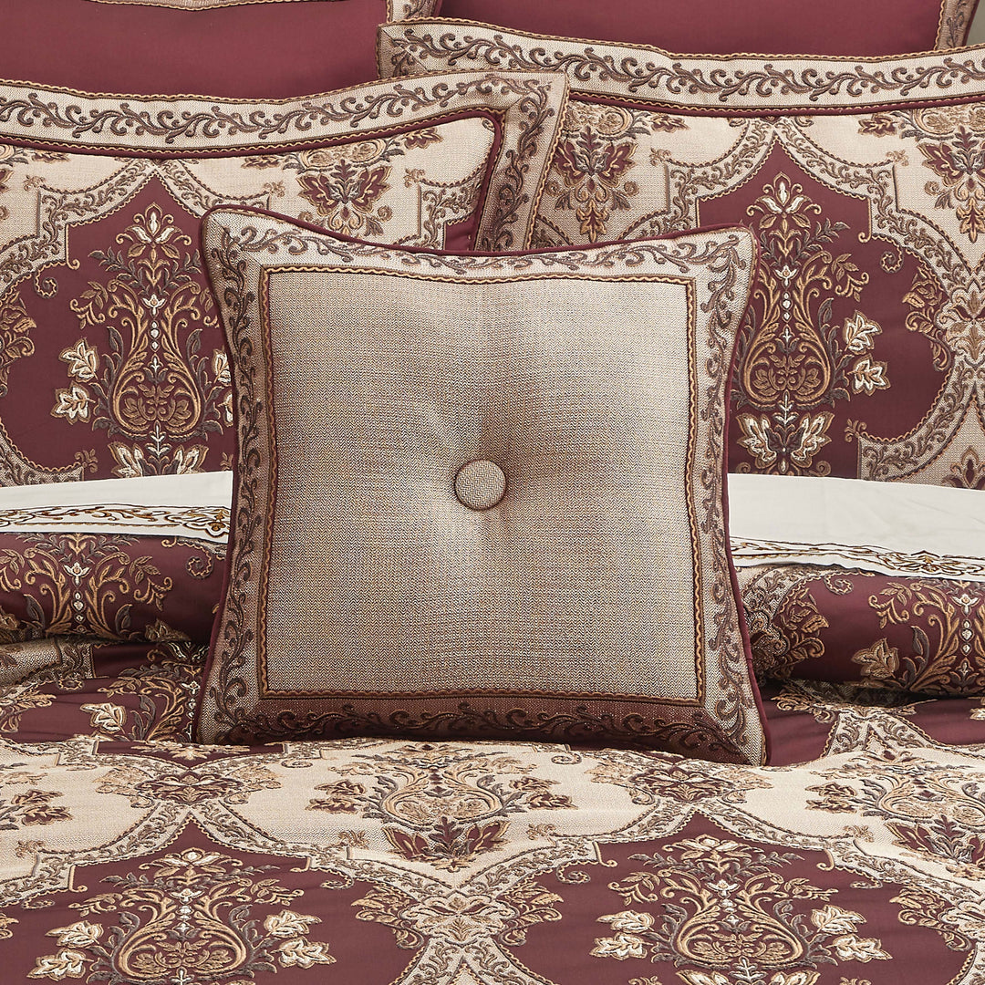 Phyllis Gold Square Decorative Throw Pillow 18" x 18" Throw Pillows By J. Queen New York
