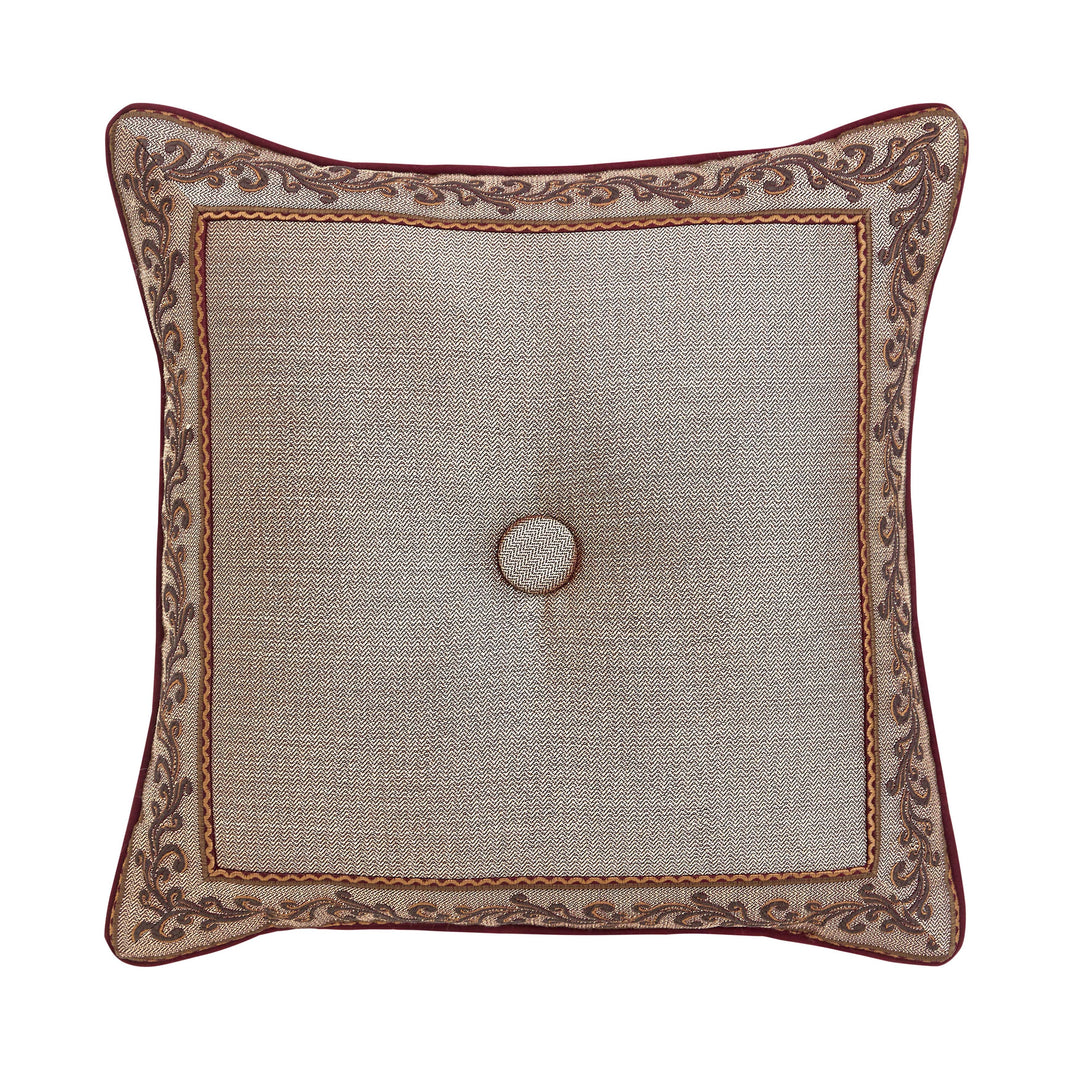 Phyllis Gold Square Decorative Throw Pillow 18" x 18" Throw Pillows By J. Queen New York