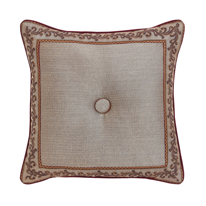 Phyllis Gold Square Decorative Throw Pillow 18" x 18" Throw Pillows By J. Queen New York