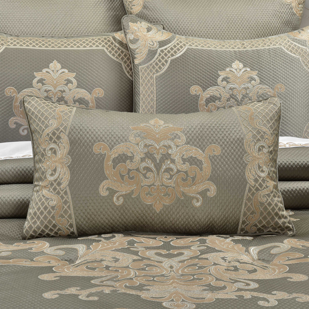 Piazza Sage Boudoir Decorative Throw Pillow 21" x 14" Throw Pillows By J. Queen New York