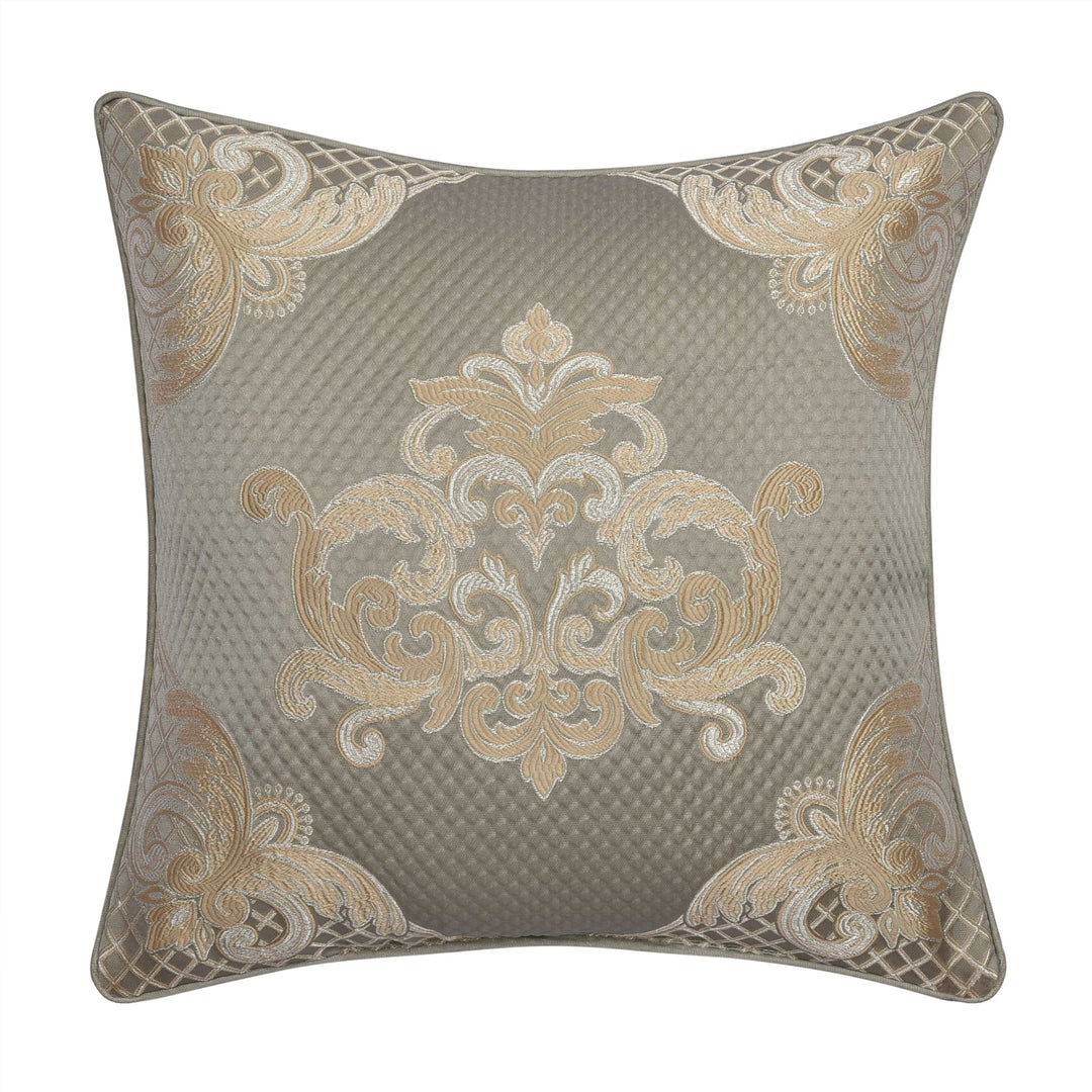 Piazza Sage Square Decorative Throw Pillow 18" x 18" Throw Pillows By J. Queen New York