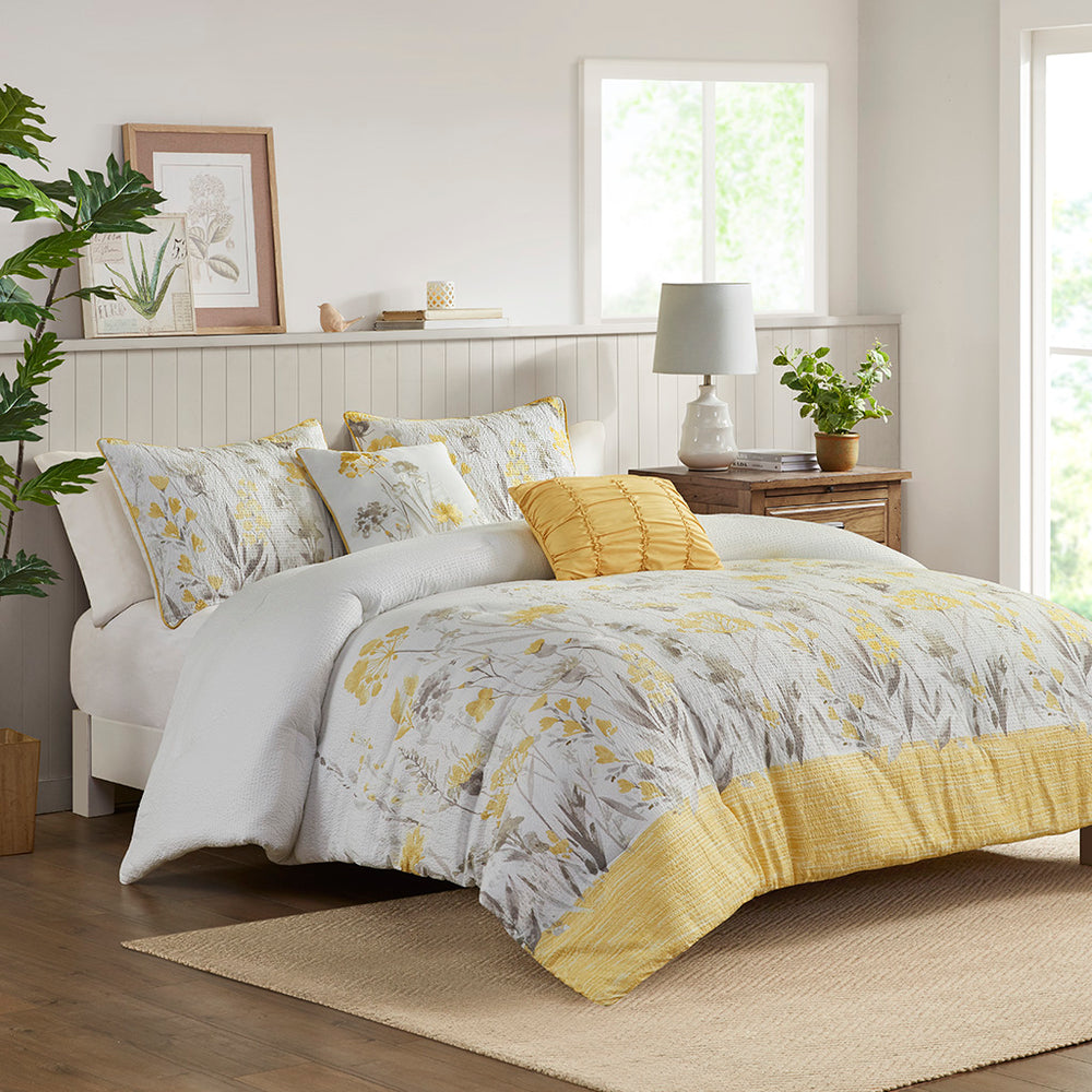 Prairie Yellow 5 Piece Comforter Set Comforter Sets By JLA HOME/Olliix (E & E Co., Ltd)