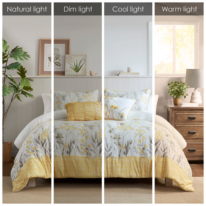 Prairie Yellow 5 Piece Comforter Set Comforter Sets By JLA HOME/Olliix (E & E Co., Ltd)