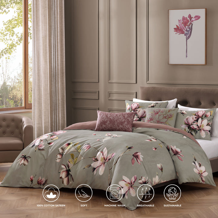 Bebejan Purple Lilies 5 Piece Reversible Comforter Set Comforter Sets By Bebejan®