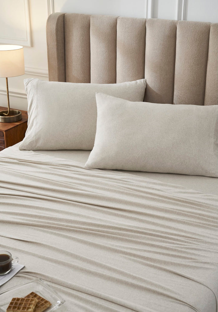 Halston Cotton Melange Jersey Sheet Set Sheet Set By Orchids Lux Home