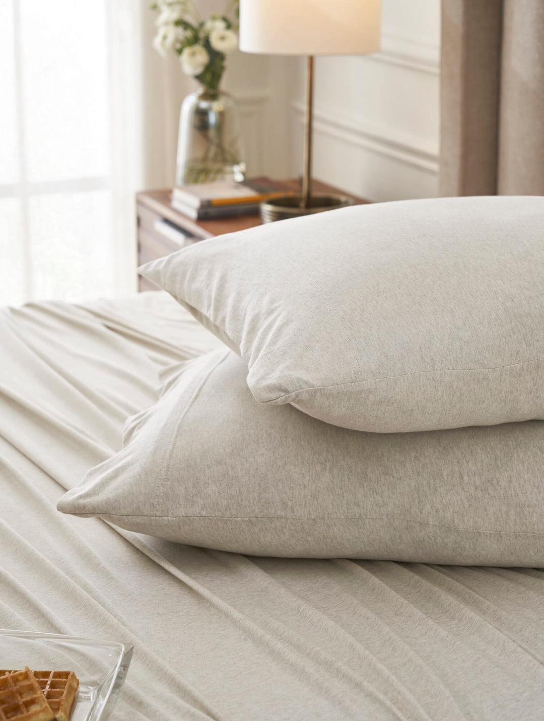 Halston Cotton Melange Jersey Sheet Set Sheet Set By Orchids Lux Home