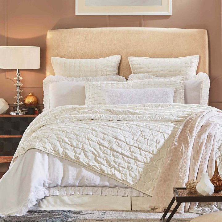 Luna Hand Pinched Velvet Quilt Quilt Sets By Orchids Lux Home