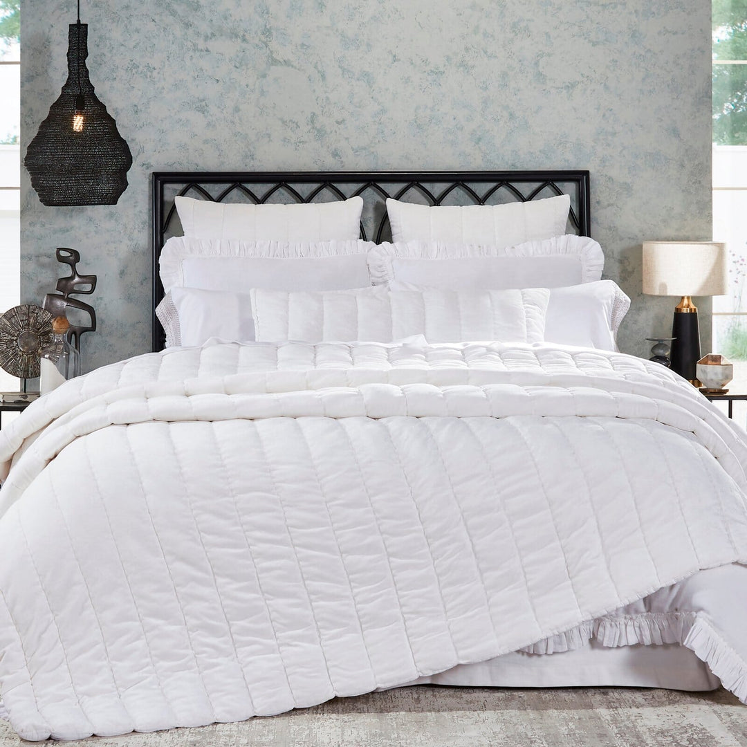 Gatsby Channel Velvet Quilt Quilt Sets By Orchids Lux Home
