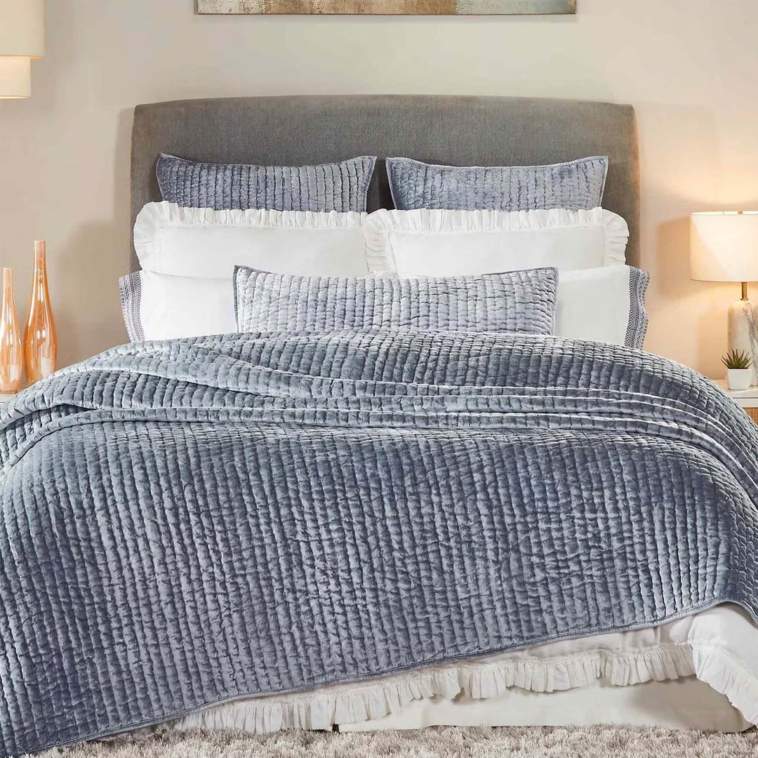 Walton Channel Velvet Quilt Quilt Sets By Orchids Lux Home