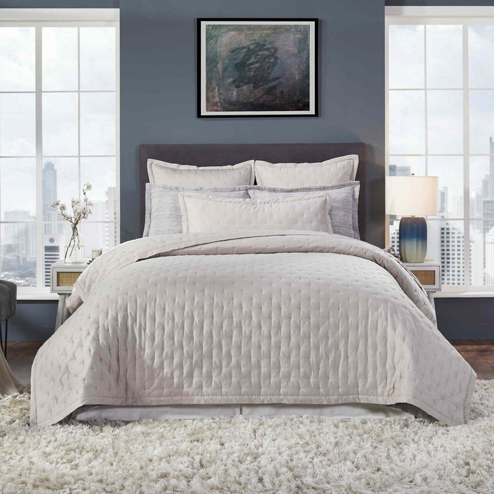 Oscar Tufted Cotton Sateen Quilt Quilt Sets By Orchids Lux Home