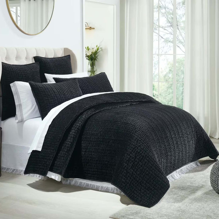 Walton Channel Velvet Quilt Quilt Sets By Orchids Lux Home