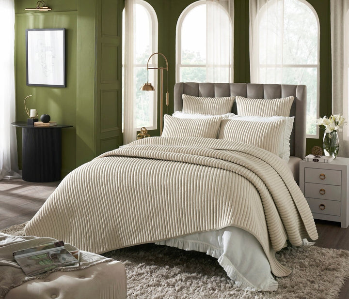 Charlton Cotton Jersey Channel Quilt Quilt Sets By Orchids Lux Home