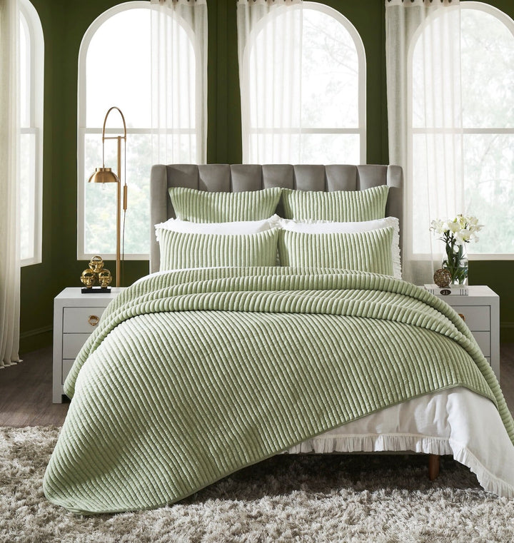 Charlton Cotton Jersey Channel Quilt Quilt Sets By Orchids Lux Home