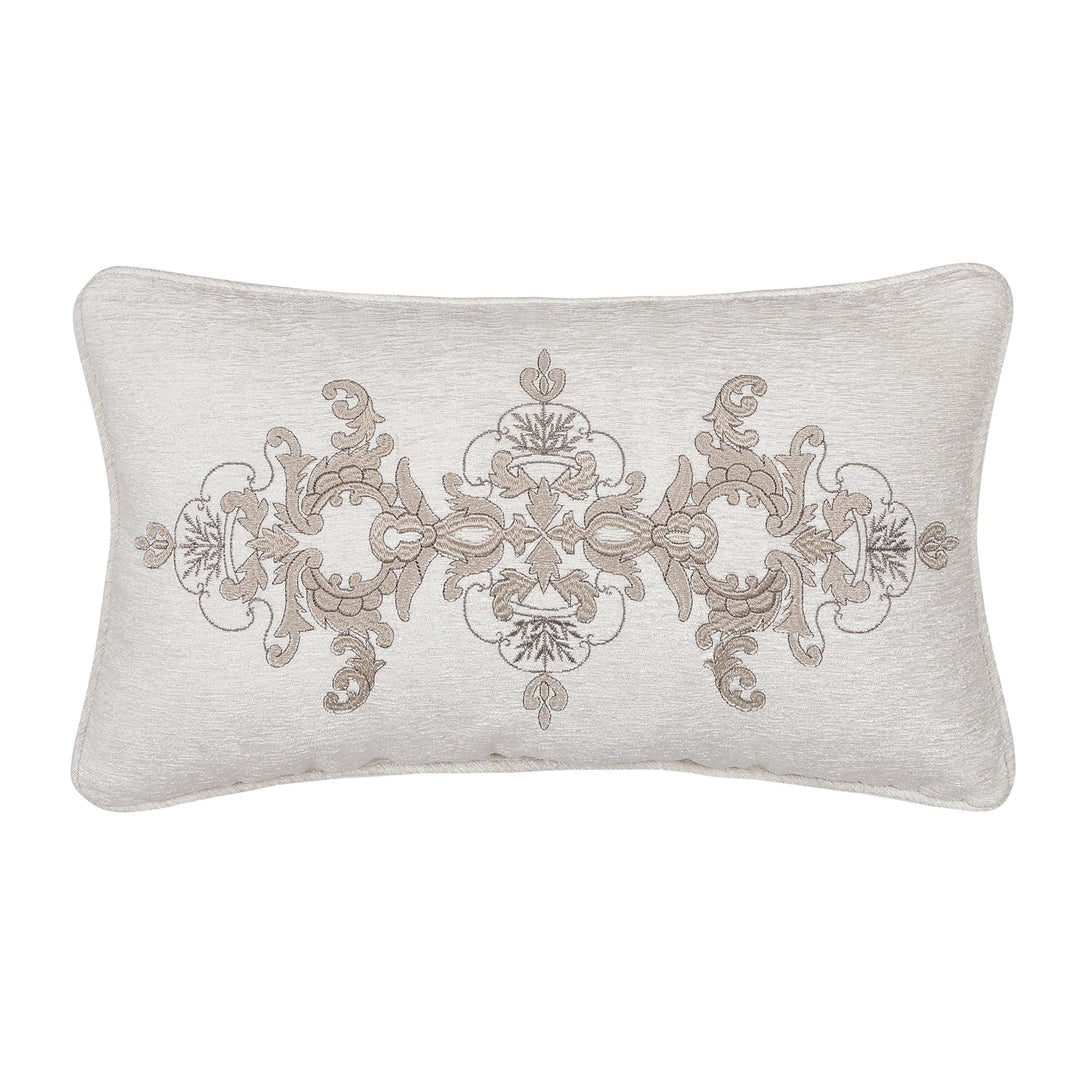 Queensbury Almond Boudoir Decorative Throw Pillow 21" x 13" Throw Pillows By J. Queen New York