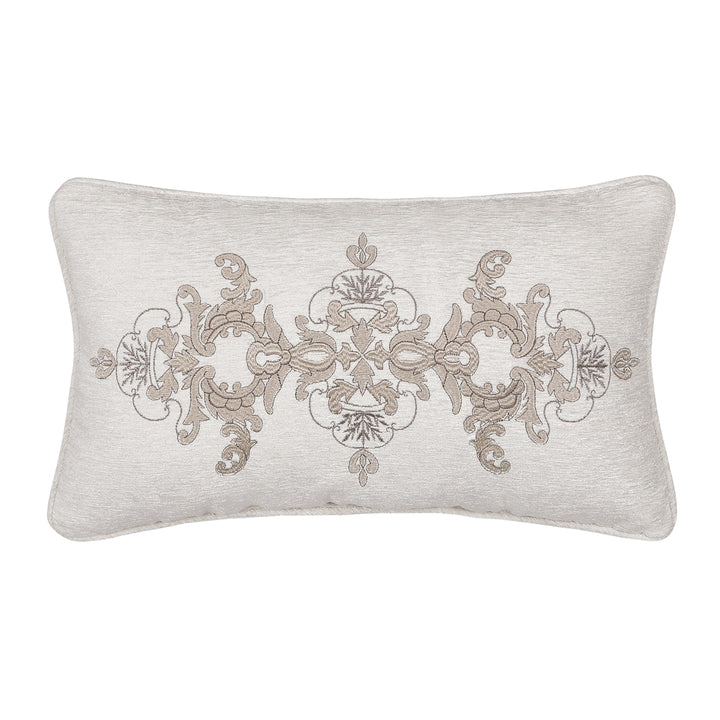 Queensbury Almond Boudoir Decorative Throw Pillow 21" x 13" Throw Pillows By J. Queen New York