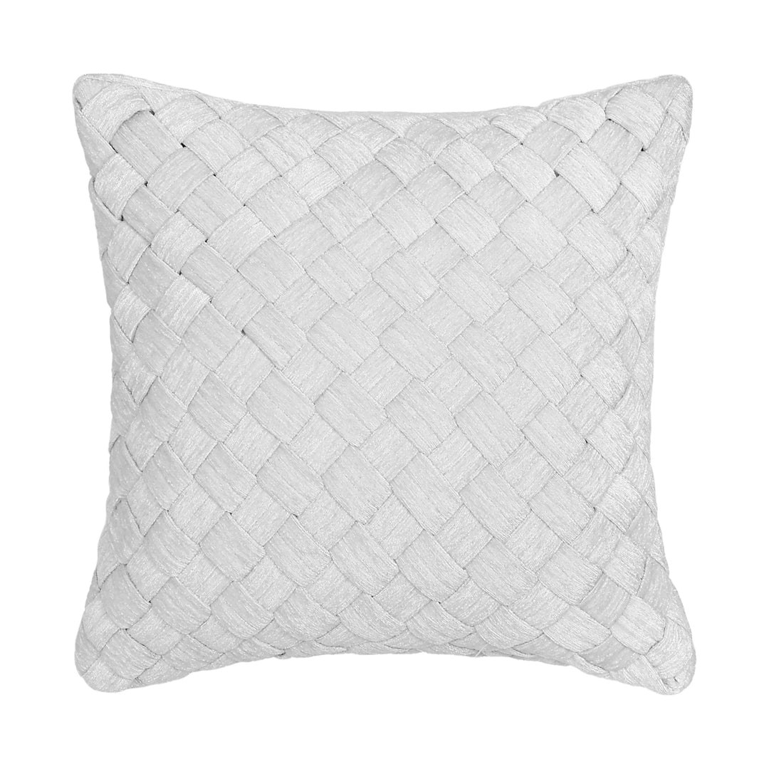 Queensbury Steel Blue Square Decorative Throw Pillow 18" x 18" Throw Pillows By J. Queen New York