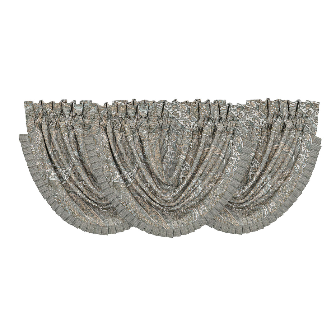 Raine Aqua Waterfall Window Valance Window Valances By J. Queen New York