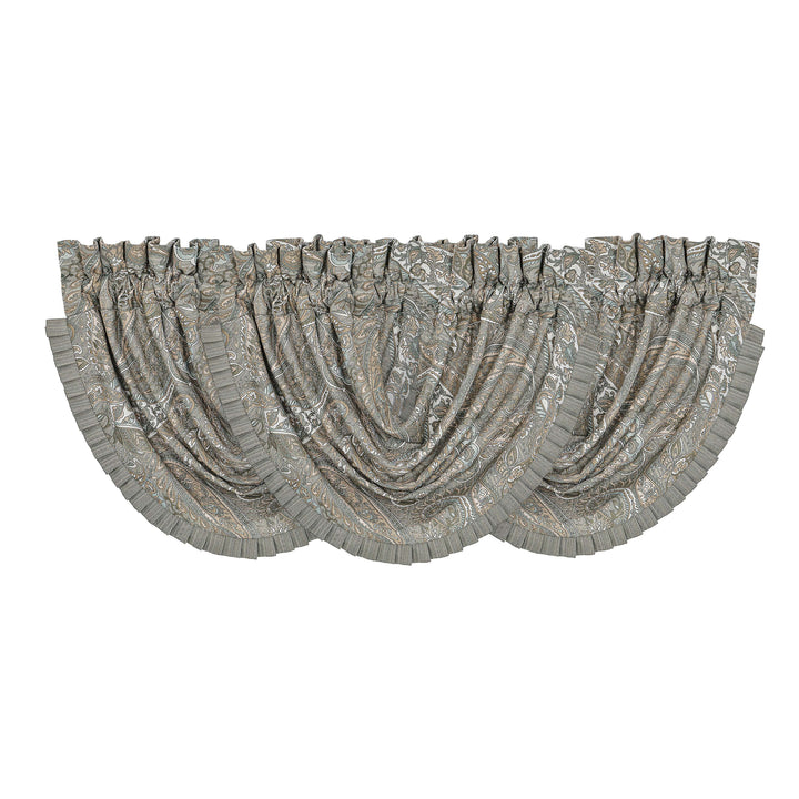 Raine Aqua Waterfall Window Valance Window Valances By J. Queen New York