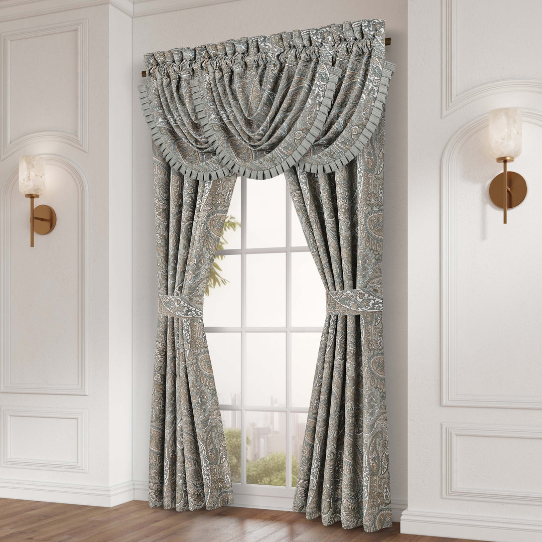 Raine Aqua Window Panel Pair Window Panels By J. Queen New York