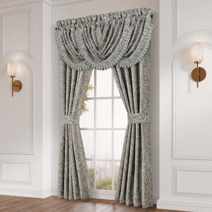 Raine Aqua Window Panel Pair Window Panels By J. Queen New York