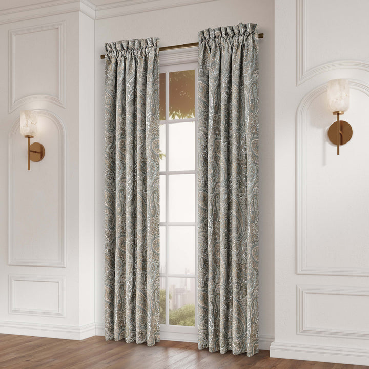 Raine Aqua Window Panel Pair Window Panels By J. Queen New York