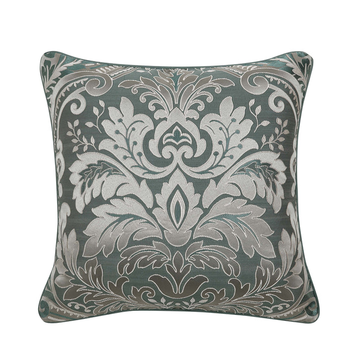 Renata Teal Square Decorative Throw Pillow 20" x 20" Throw Pillows By J. Queen New York