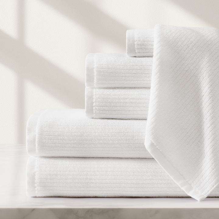 Egyptian Cotton Ribbed Towels Towels By Pure Parima