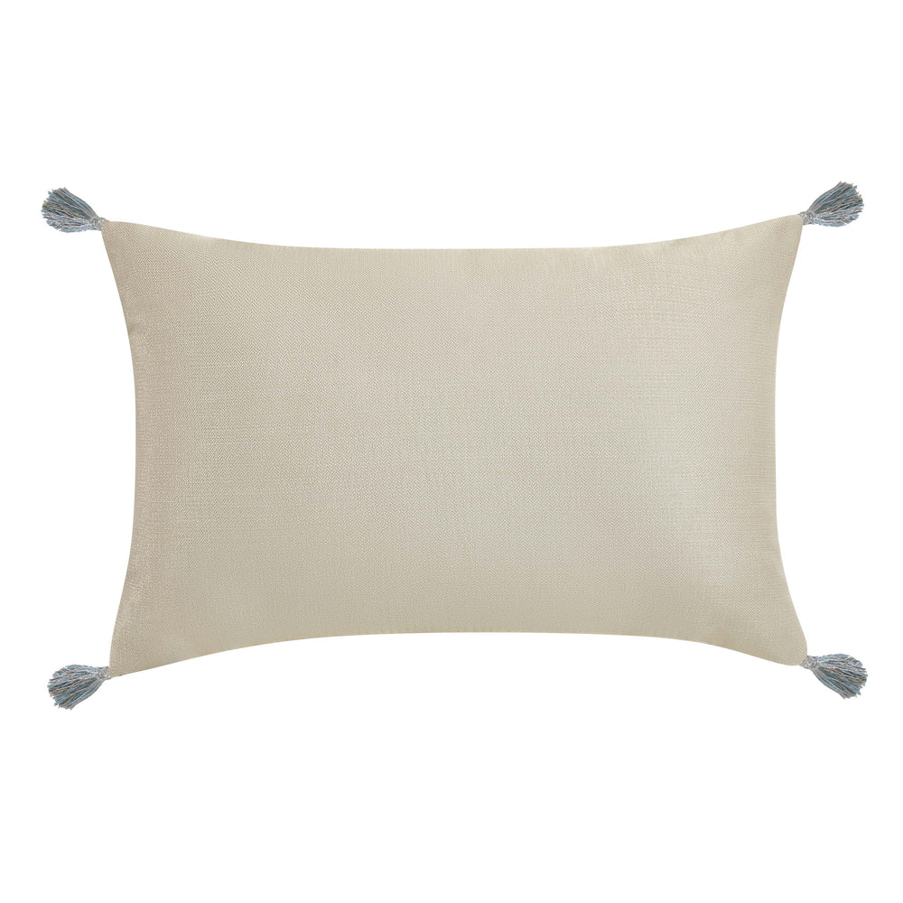 Rita Blue Bouoir Decorative Throw Pillow 21" x 14" Throw Pillows By J. Queen New York