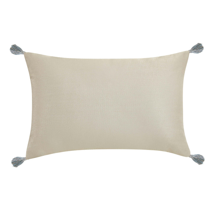 Rita Blue Bouoir Decorative Throw Pillow 21" x 14" Throw Pillows By J. Queen New York