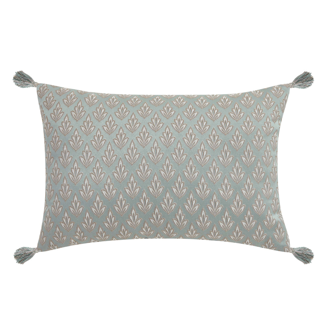 Rita Blue Bouoir Decorative Throw Pillow 21" x 14" Throw Pillows By J. Queen New York