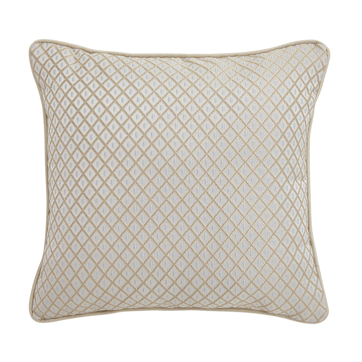 Rita Gold Square Decorative Throw Pillow 18" x 18" Throw Pillows By J. Queen New York