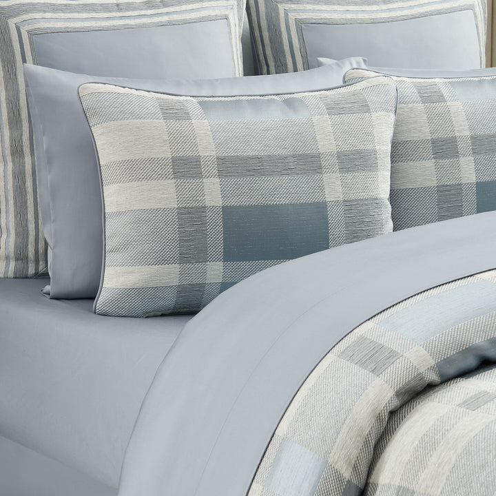 Rocco Blue 4 Piece Comforter Set Comforter Sets By J. Queen New York
