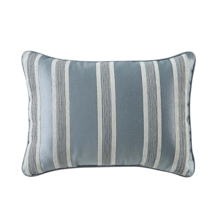 Rocco Blue Boudoir Decorative Throw Pillow 20" x 14" Throw Pillows By J. Queen New York