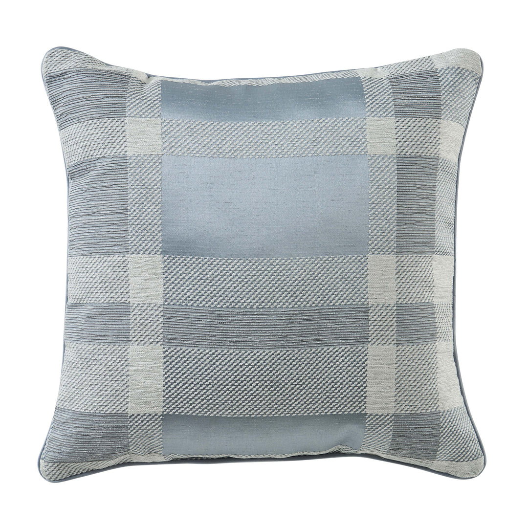 Rocco Blue Square Decorative Throw Pillow 20" x 20" Throw Pillows By J. Queen New York