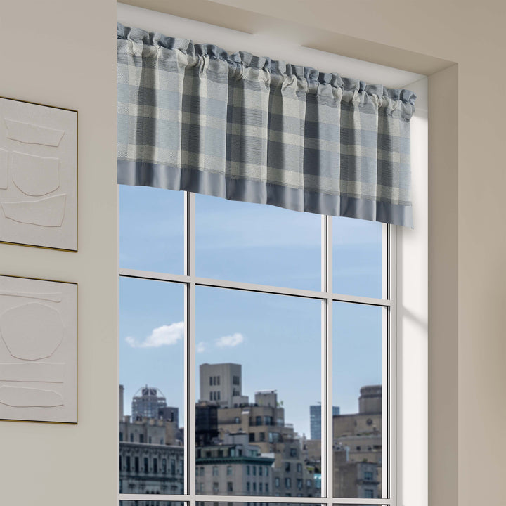 Rocco Blue Straight Window Valance Window Valances By J. Queen New York