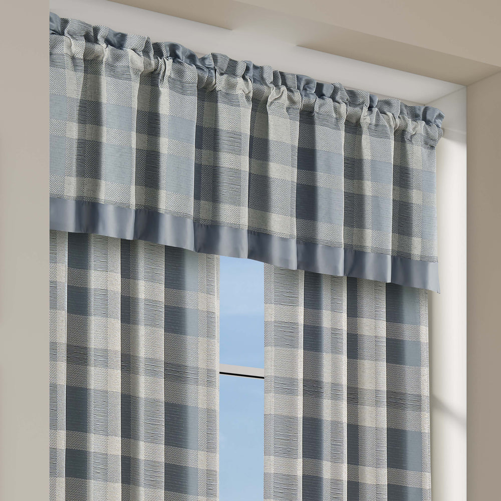 Rocco Blue Straight Window Valance Window Valances By J. Queen New York