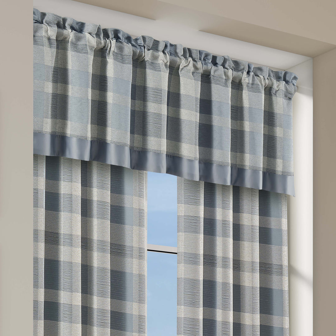 Rocco Blue Straight Window Valance Window Valances By J. Queen New York