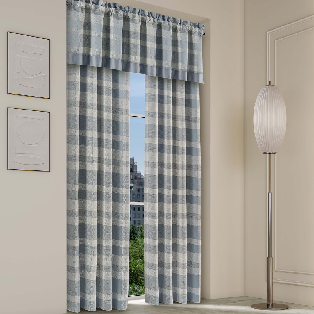 Rocco Blue Window Panel Pair Window Panels By J. Queen New York