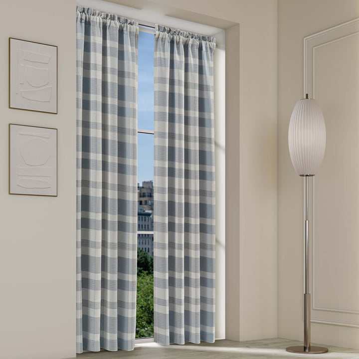 Rocco Blue Window Panel Pair Window Panels By J. Queen New York