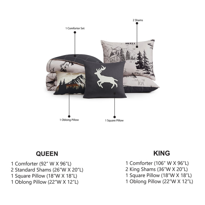 Bebejan Rocky Mountains 5 Piece Reversible Comforter Set Comforter Sets By Bebejan®