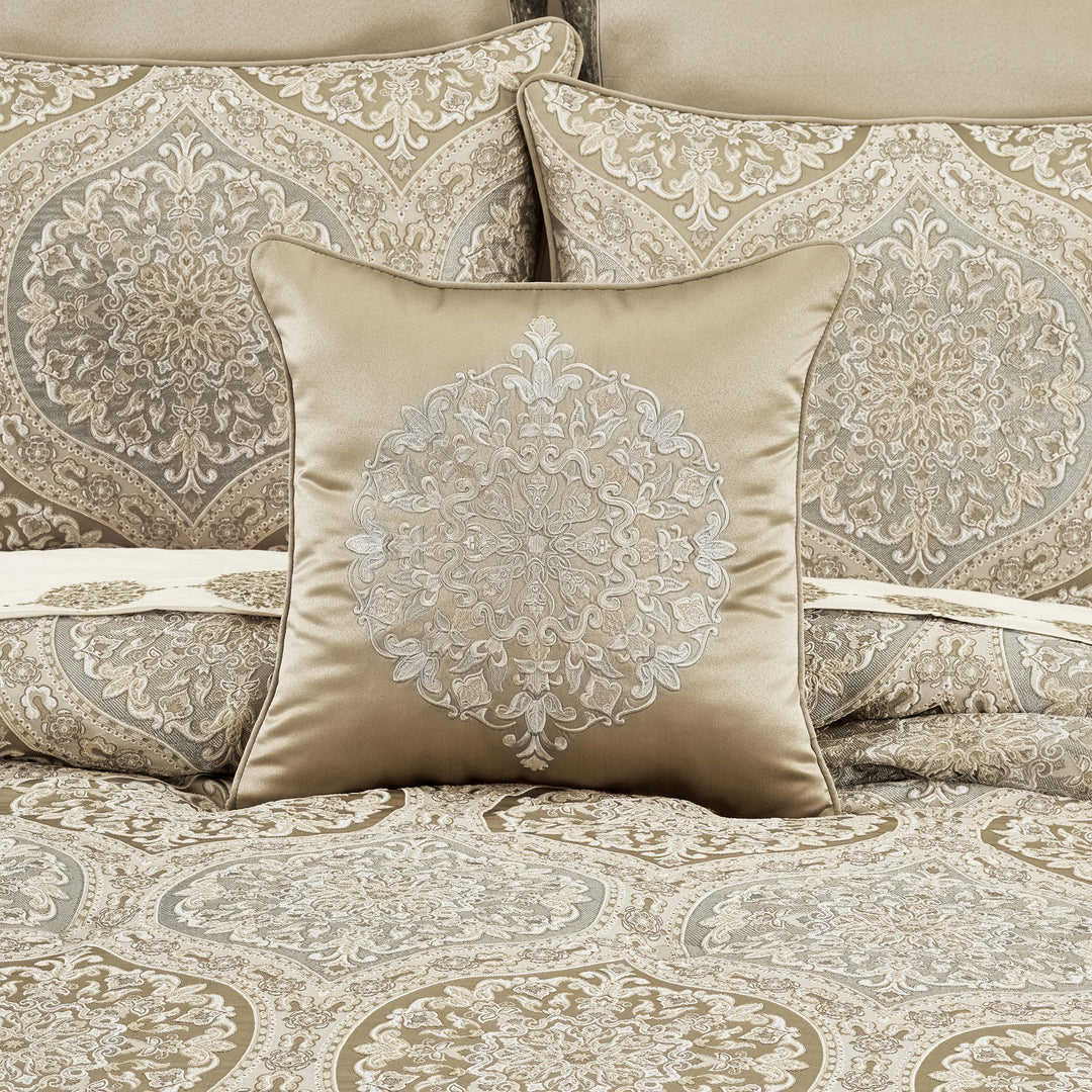 Romero Pearl Square Decorative Throw Pillow 18" x 18" Throw Pillows By J. Queen New York