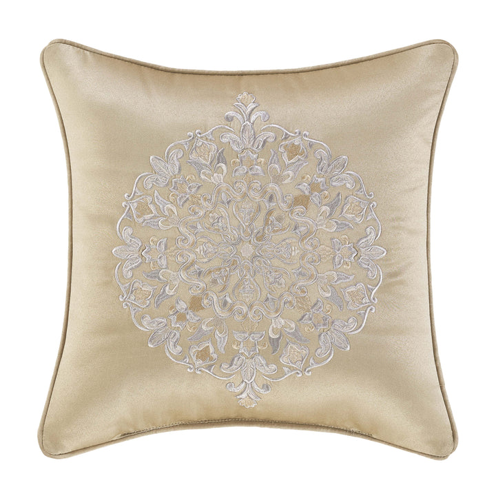 Romero Pearl Square Decorative Throw Pillow 18" x 18" Throw Pillows By J. Queen New York