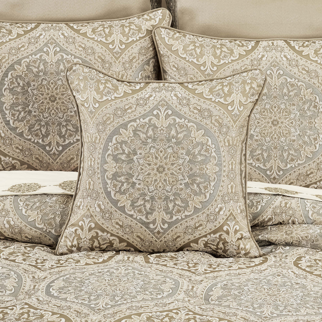 Romero Pearl Square Decorative Throw Pillow 20" x 20" Throw Pillows By J. Queen New York