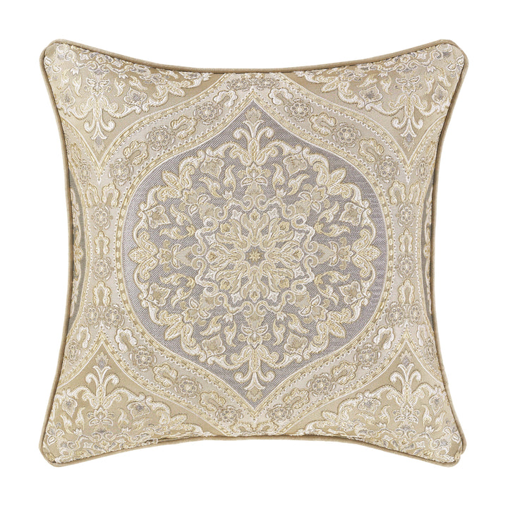 Romero Pearl Square Decorative Throw Pillow 20" x 20" Throw Pillows By J. Queen New York