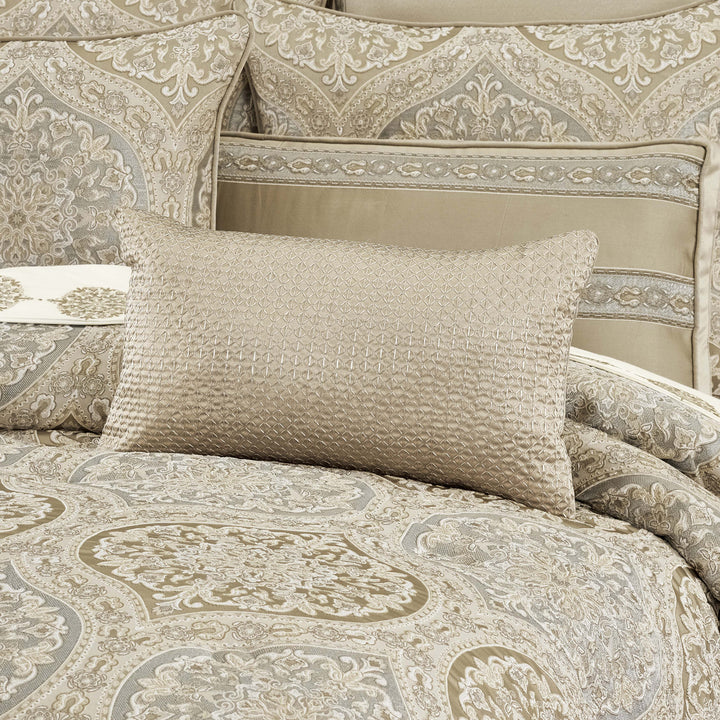 Romero Pearl Boudoir Decorative Throw Pillow 21" x 13" Throw Pillows By J. Queen New York